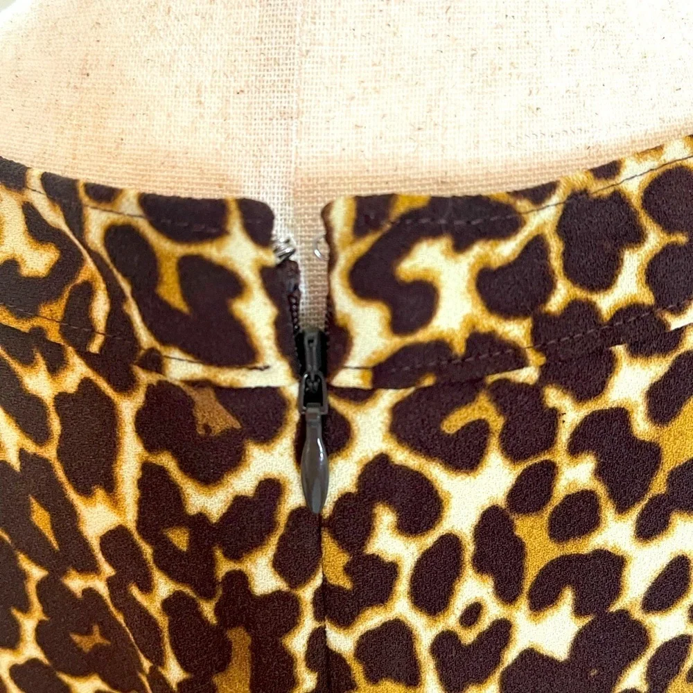 J. Crew Classic Animal Print Long Sleeve Dress Size 6